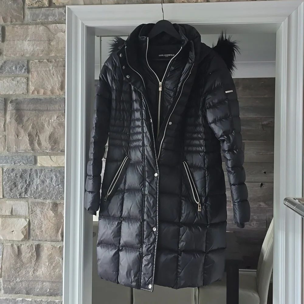Karl Lagerfeld Black Puffer Coat